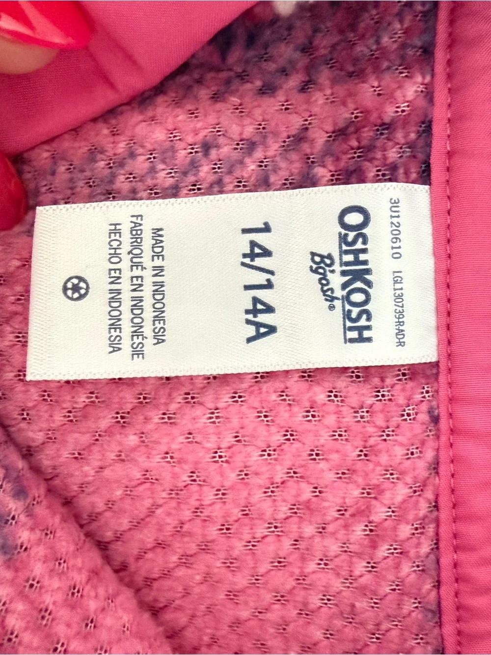 OshKosh B'gosh Pink Waffle Knit Jacket